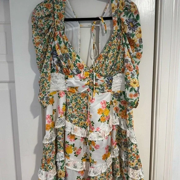 For Love And Lemons Floral Mini Dress - Picture 3 of 3